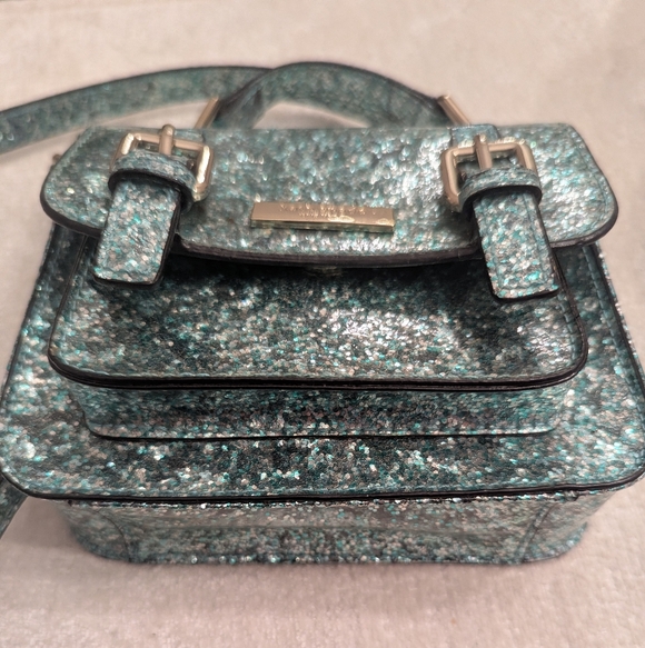 Kate Spade Teal glitter Shoulder/Handbag - Picture 4 of 5